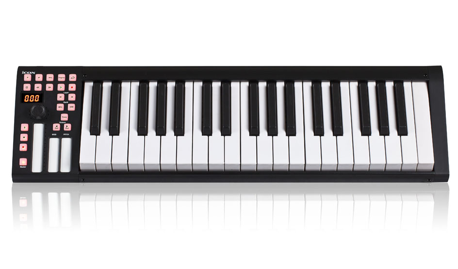 TECLADO CONTROLADOR ICON MIDI USB IKEYBOARD 4X