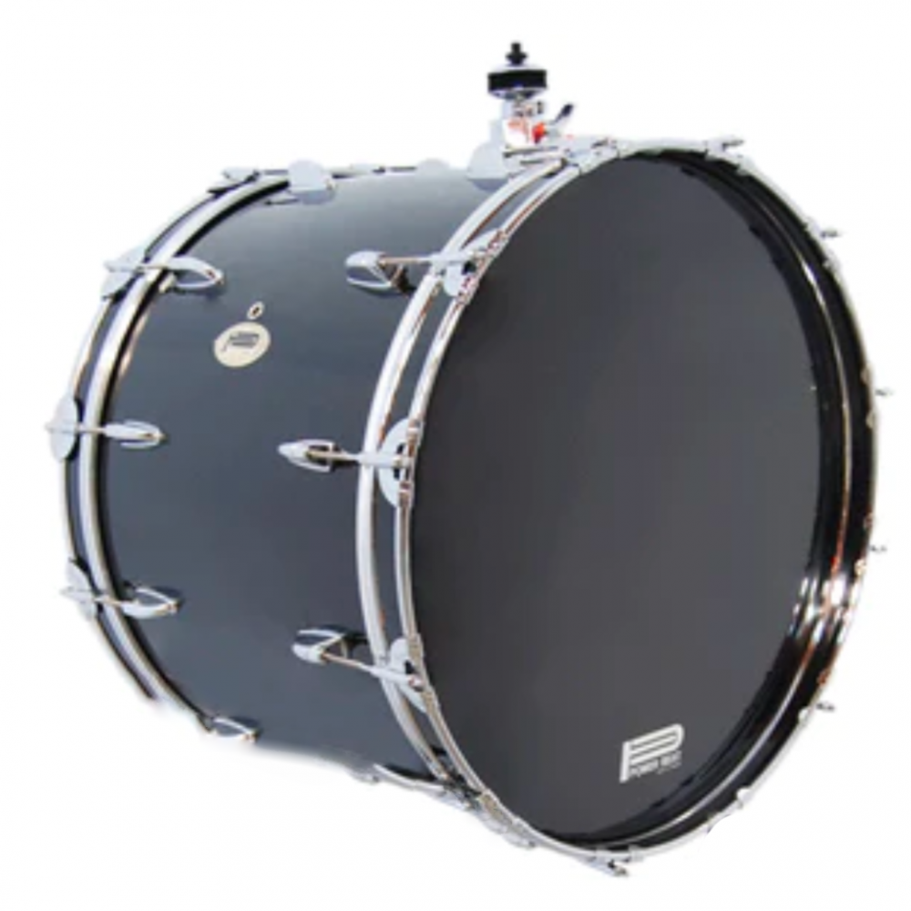 BOMBO POWER BEAT "R4V3NDRVMZ" 18" X 14" NEGRO C/SOPORTE P/PLATILLO Y BAQUETON CASA-1814BK