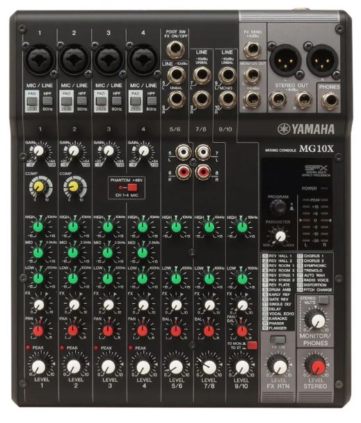 MEZCLADORA YAMAHA ANALOGA DE 10 CANALES MG-10XCV