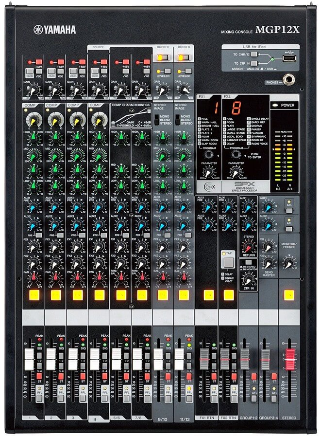 MEZCLADORA YAMAHA CON EFECTOS 12CH MGP12X