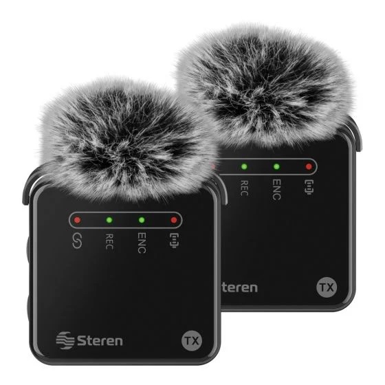 PAR DE MICROFONOS STEREN DE SOLAPA MIC-9000