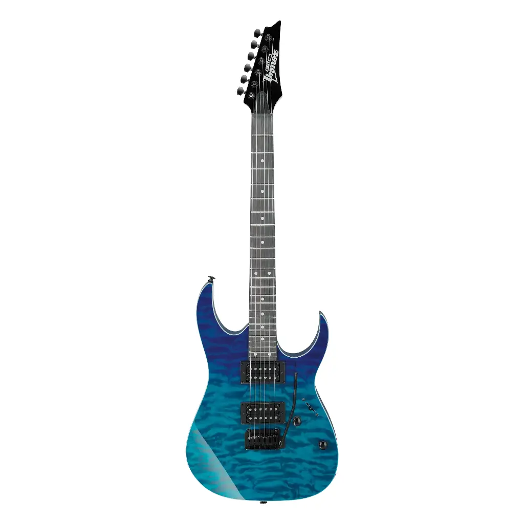 GUITARRA ELECTRICA IBANEZ ''GIO RG'' AZUL DEGRADADO TRANSPARENTE GRG120QASP-BGD