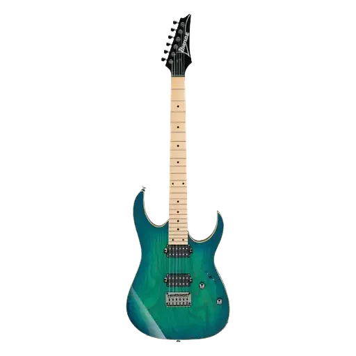 GUITARRA ELECTRICA AZUL SOMBREADO DE LA SERIE RG IBANEZ RG421AHM-BMT