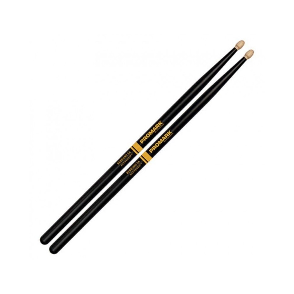 BAQUETAS 5A PROMARK ''ACTIVEGRIP ACORN - REBOUND'' HICKORY PUNTA MADERA R5AAG