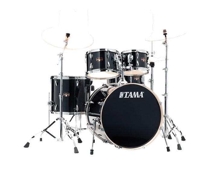 BATERIA TAMA ''IMPERIALSTAR'' DE 5 PZAS. NEGRO RAYADO CON JUEGO DE ATRILES Y ASIENTO IP52H6W-HBK