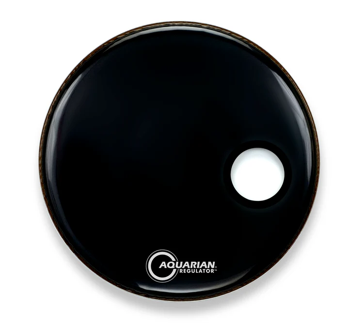 Aquarian Regulator Ported Bass Drum Resonant Head 20″ (Black Gloss) RSM20BK