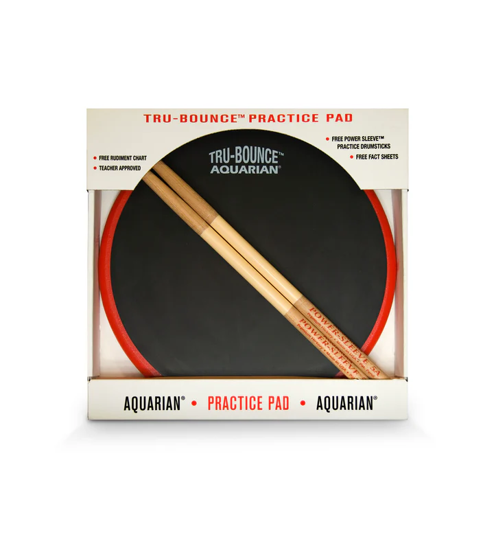 PRACTICADOR AQUARIAN TRU BOUNCE 12" CON BAQUETAS Y LIBRO TBP12