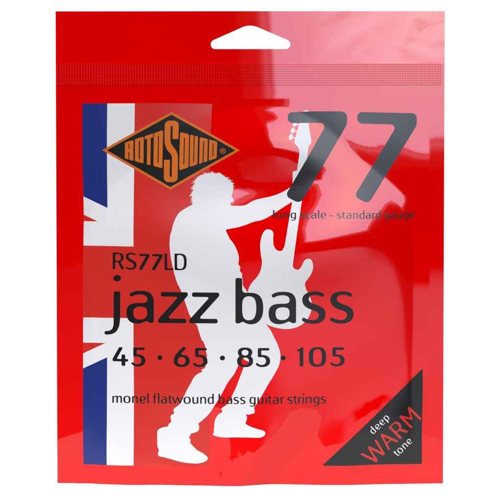 Rotosound RS77LD – Flat‑wound Monel para Jazz Bass 4‑cuerdas (45‑105) 