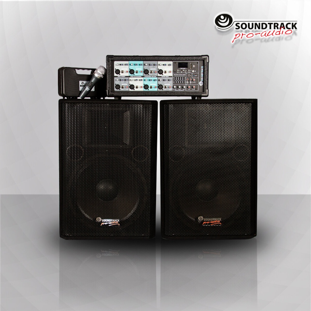 SHA-108BT COMBO DE MEZCLADORA “BOX TYPE” DE 8 CANALES CON BAFLES