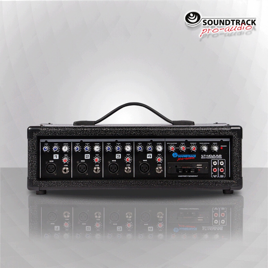 ST-402USB CONSOLA “BOX TYPE” AMPLIFICADA CON 4 CANALES