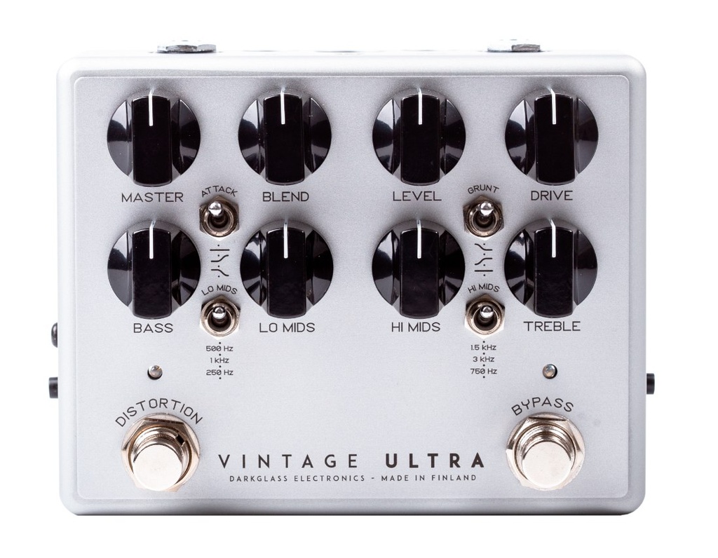 DARKGLASS Vintage Ultra Pedal de preamplificador de bajo  Vintage V2 con entrada auxiliar