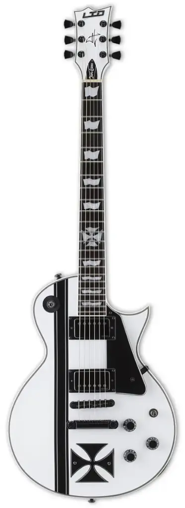 LIRONCROSSSW GUITARRA ELECTRICA LTD IRON CROS SNOW WHITE SIGNATURE JAMES HETFIELD