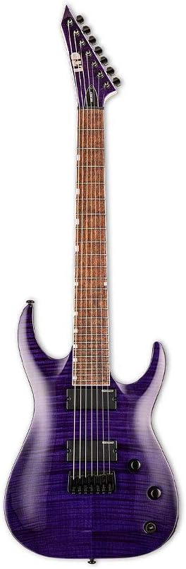 Guitarra Electrica 7 Cuerdas LTD See Thru Purple signature Brian "Head LSH207FMSTP