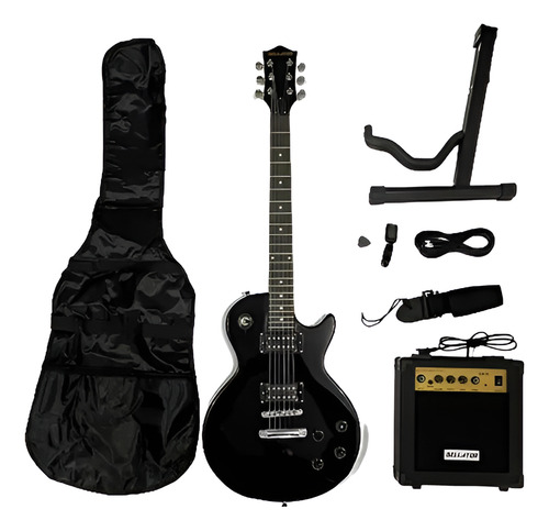 Paquete de Guitarra Eléctrica Zurda NEG10WSTL-BK