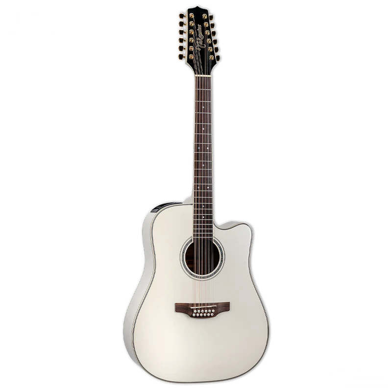 Takamine GD37CE‑12 PW 12 cuerdas – dreadnought cutaway, tapa sólida y electrónica TP‑3G