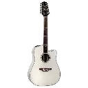 Takamine GD37CE‑12 PW 12 cuerdas – dreadnought cutaway, tapa sólida y electrónica TP‑3G