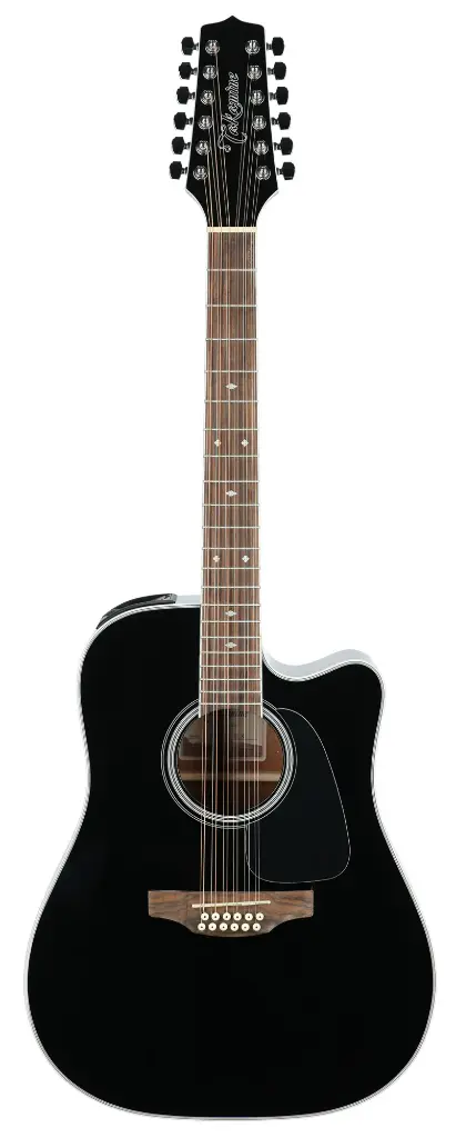 Guitarra electroacústica Takamine GD38CE‑BLK 12 cuerdas – dreadnought cutaway con TP‑3G