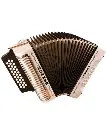 A5622 ACORDEON DIATONICO HOHNER CORONA II SOL-DO-FA 31 BLANCO CON FUNDA A5622