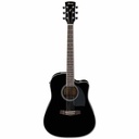 GUITARRA ELECTROACUSTICA COLOR NEGRO DE LA SERIE PERFORMANCE IBANEZ PF15ECEBK