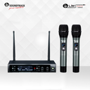 SISTEMA DE MICROFONO INALAMBRICO UHF DE 2 CANALES Y FRECUANCIA VARIABLE, 2 MICROF MANO