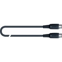 SX/164-2  Cable MIDI - Negro - 2 m (conector DIN 5P - conector DIN 5P)