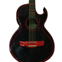 BQCATBR BAJO QUINTO ACÚSTICO CATALANA  COLOR NEGRO/ROJO CON FUNDA