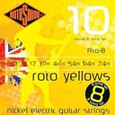 ENCORDADURA ROTOSOUND ROTO YELLOWS DE 8 CUERDAS R10-8