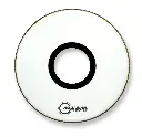 PARCHE 22" AQUARIAN SERIE REGULATOR BLANCO CON SORDINA, AUGERO EN CENTRO 7" RPT22W