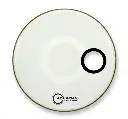 PARCHE 22" AQUARIAN SERIE REGULATOR BLANCO CON SORDINA, AGUJERO AUN COSTADO DE 4 3/4" RSM22W