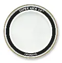 PARCHE 24" AQUARIAN SERIE SUPER KICK 10 TRANSPARENTE SORDINA FLOTANTE DOS CAPAS SK10-24